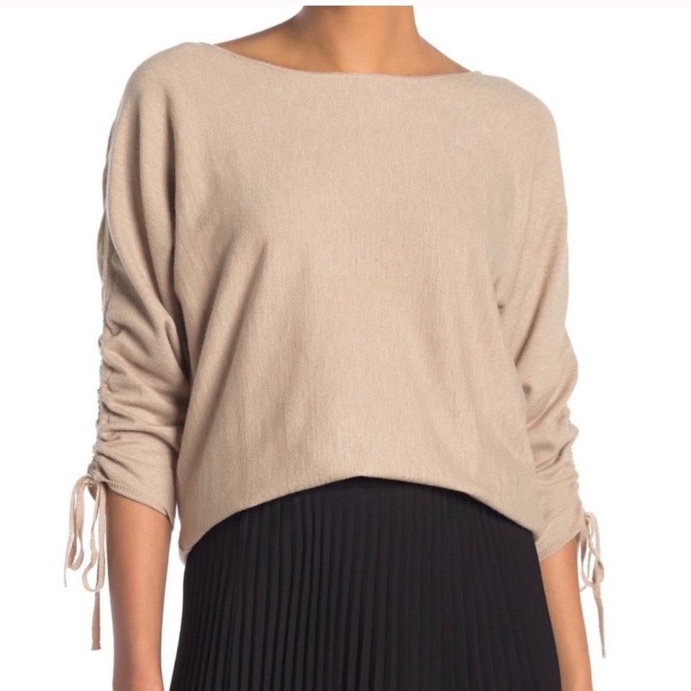 Max Studio~ Ruche Knit Top